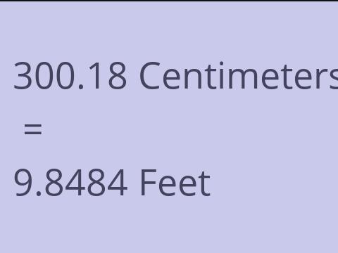 300.18 CM TO FEET