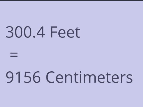 300.4 FEET TO CM