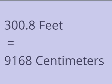 300.8 FEET TO CM