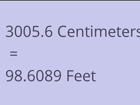 3005.6 CM TO FEET