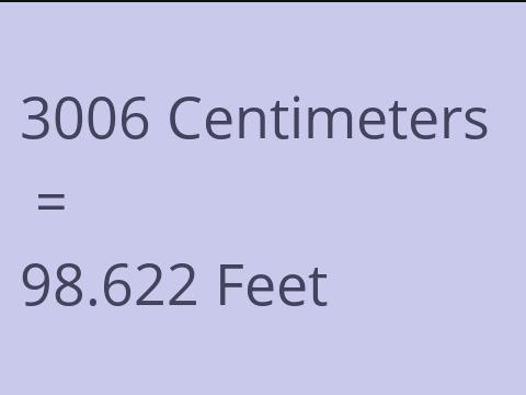 3006 CM TO FEET