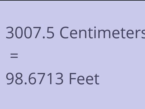 3007.5 CM TO FEET