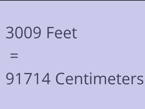 3009 FEET TO CM