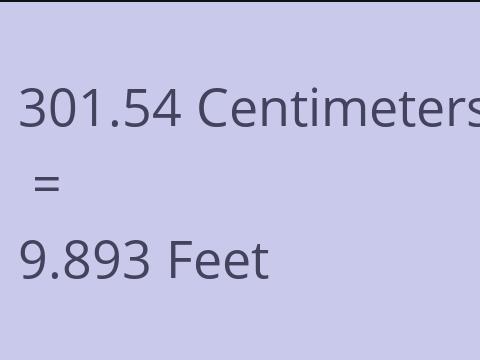 301.54 CM TO FEET