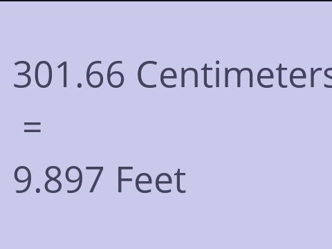 301.66 CM TO FEET