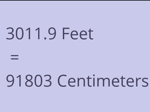 3011.9 FEET TO CM