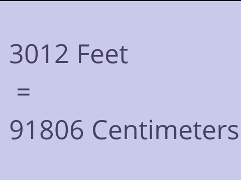 3012 FEET TO CM