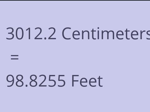 3012.2 CM TO FEET