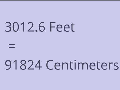 3012.6 FEET TO CM