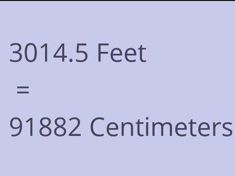 3014.5 FEET TO CM