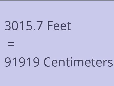 3015.7 FEET TO CM