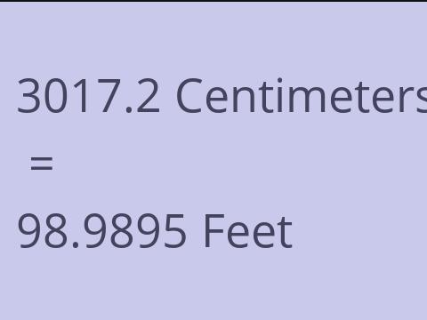 3017.2 CM TO FEET