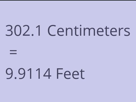 302.1 CM TO FEET