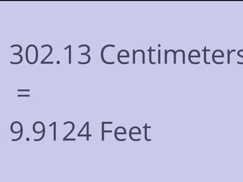 302.13 CM TO FEET