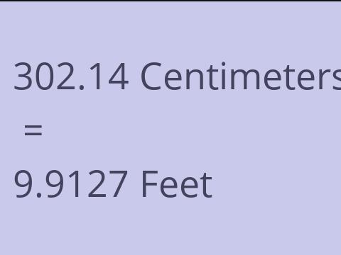 302.14 CM TO FEET