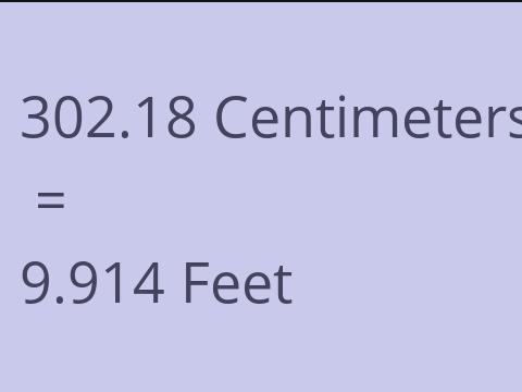 302.18 CM TO FEET