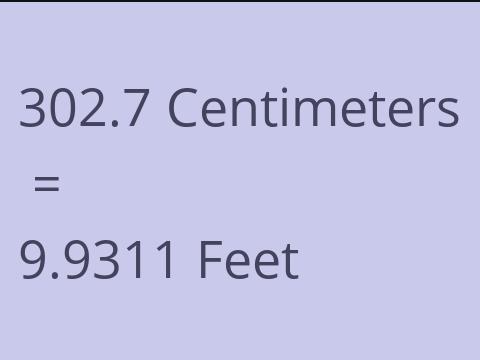 302.7 CM TO FEET