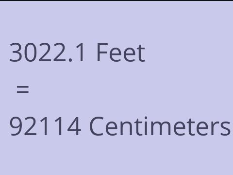 3022.1 FEET TO CM