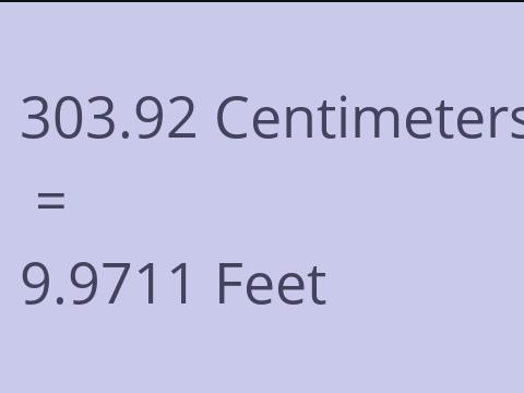 303.92 CM TO FEET