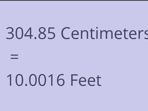 304.85 CM TO FEET