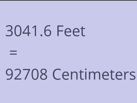 3041.6 FEET TO CM