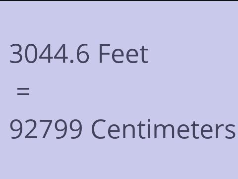 3044.6 FEET TO CM