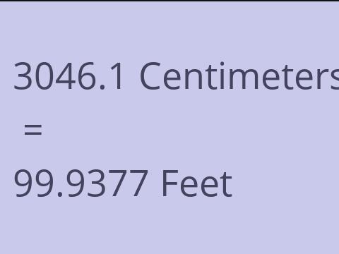 3046.1 CM TO FEET