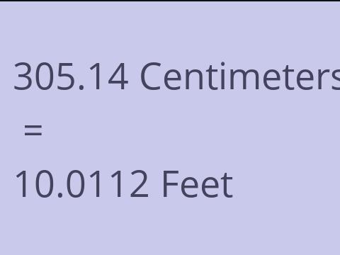 305.14 CM TO FEET