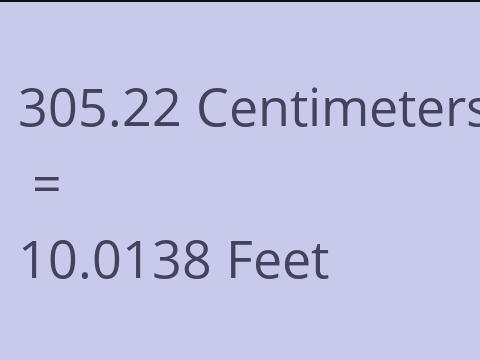 305.22 CM TO FEET