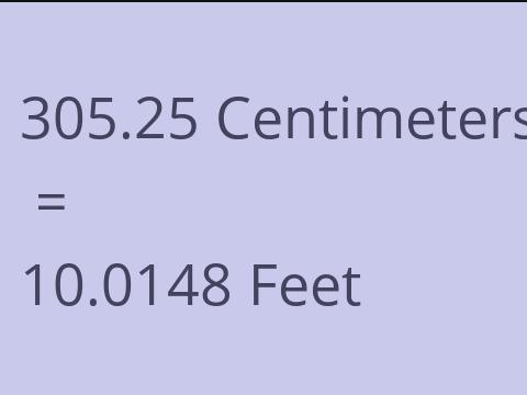 305.25 CM TO FEET