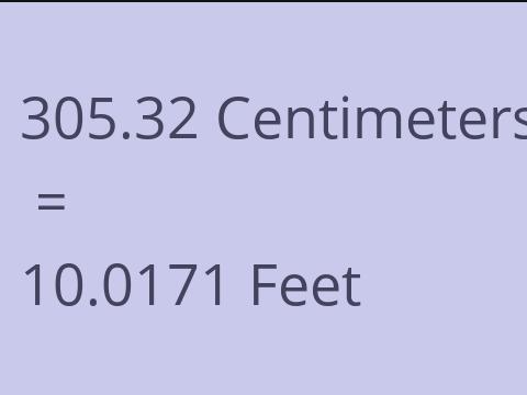 305.32 CM TO FEET