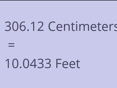 306.12 CM TO FEET