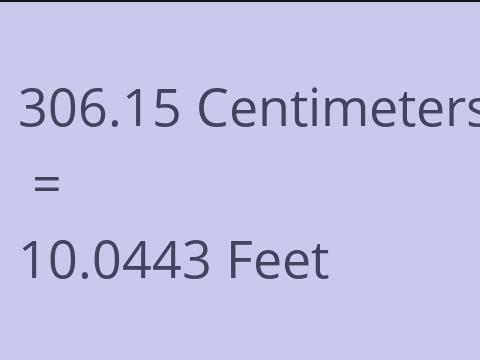 306.15 CM TO FEET