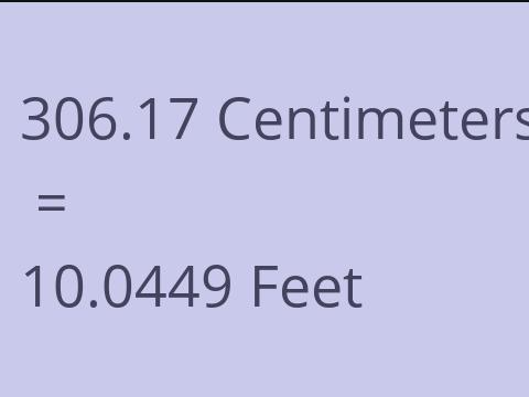 306.17 CM TO FEET