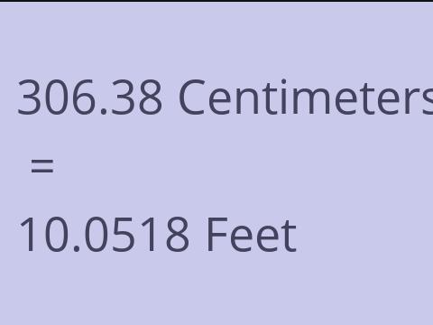 306.38 CM TO FEET