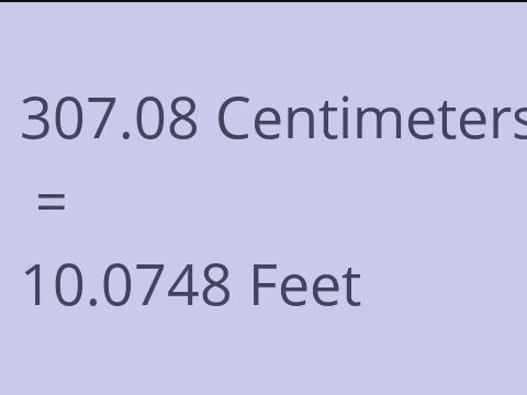 307.08 CM TO FEET