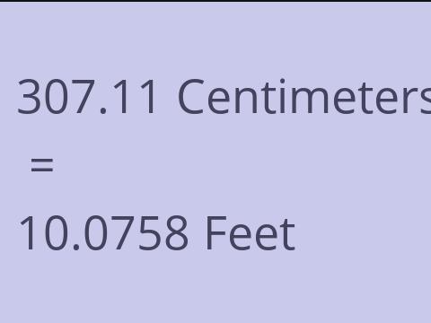 307.11 CM TO FEET