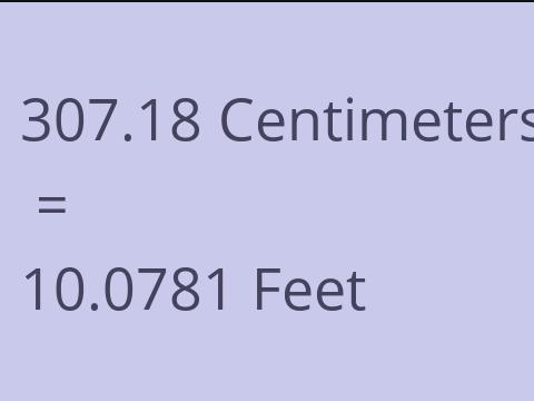 307.18 CM TO FEET