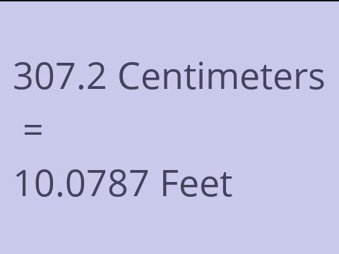 307.2 CM TO FEET