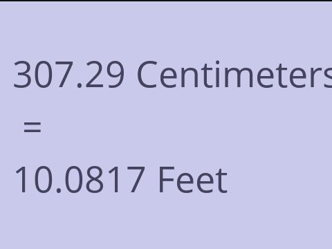 307.29 CM TO FEET