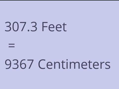 307.3 FEET TO CM