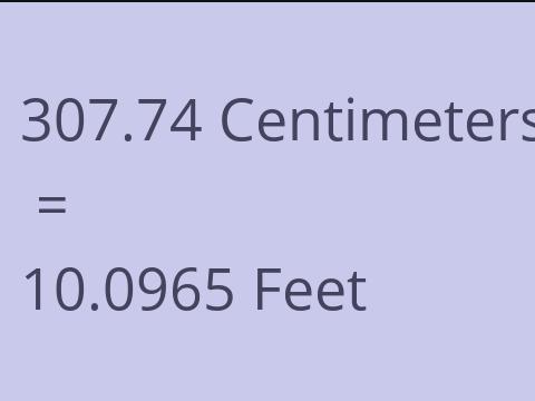 307.74 CM TO FEET