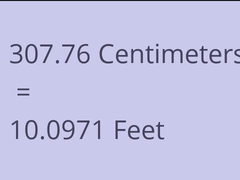 307.76 CM TO FEET