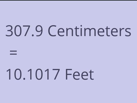 307.9 CM TO FEET