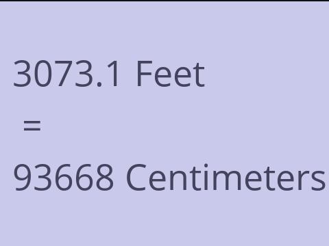 3073.1 FEET TO CM