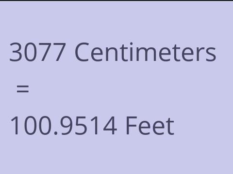 3077 CM TO FEET