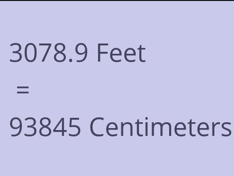 3078.9 FEET TO CM