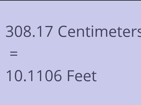 308.17 CM TO FEET