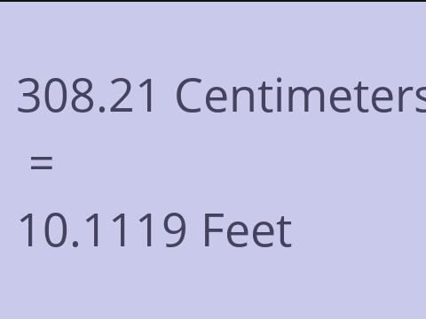 308.21 CM TO FEET