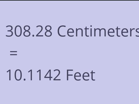 308.28 CM TO FEET